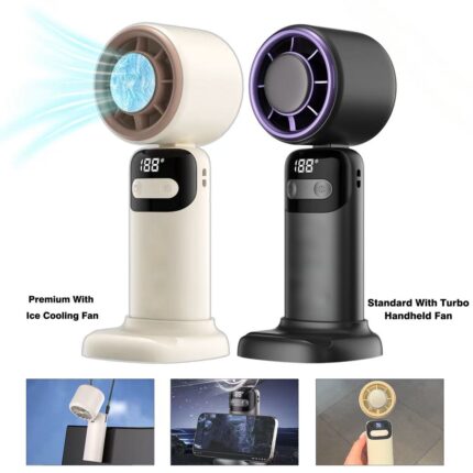 Lawler 100 Speeds Ice Cooling Turbo Handheld Fan