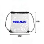 Claron Plastic Drawstring Backpacks - Image 3