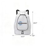 Kylin Sports Racket Drawstring Backpack - Image 3